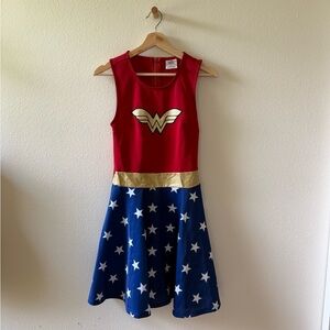 Wonder Woman Women’s Costume Dress - Red, Blue, and Gold